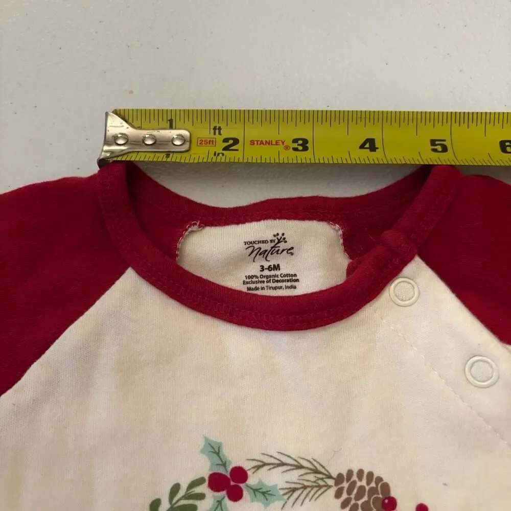 touched by nature 3/6 months Merry Christmas 100 percent cotton